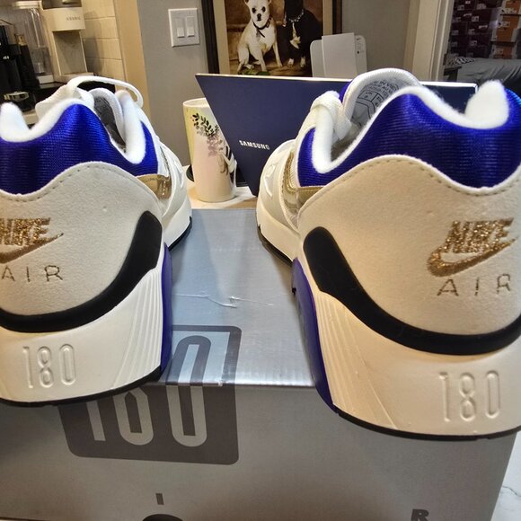 Nike Air Max 180 Concord Summit White Metallic Gold FJ9259-101 sz 10 Men's NEW - Picture 6 of 16